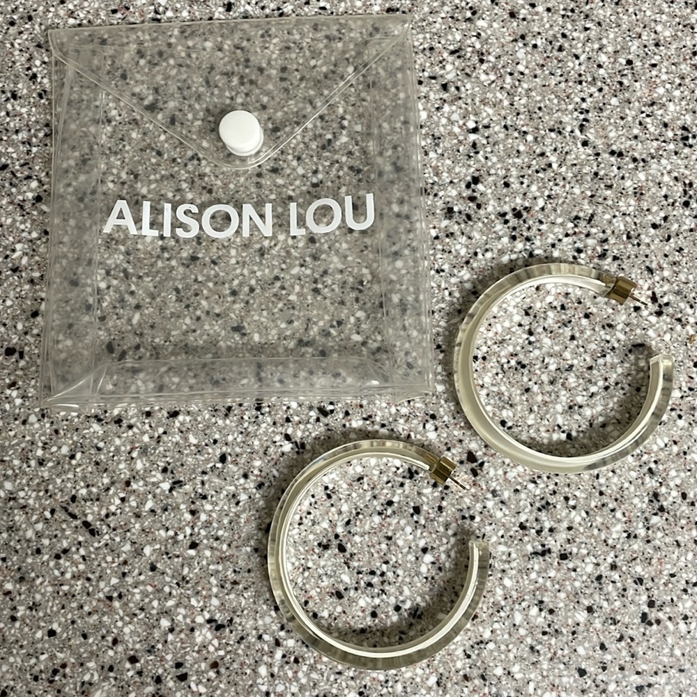 Alison Lou Lucite Jelly Hoop Earrings